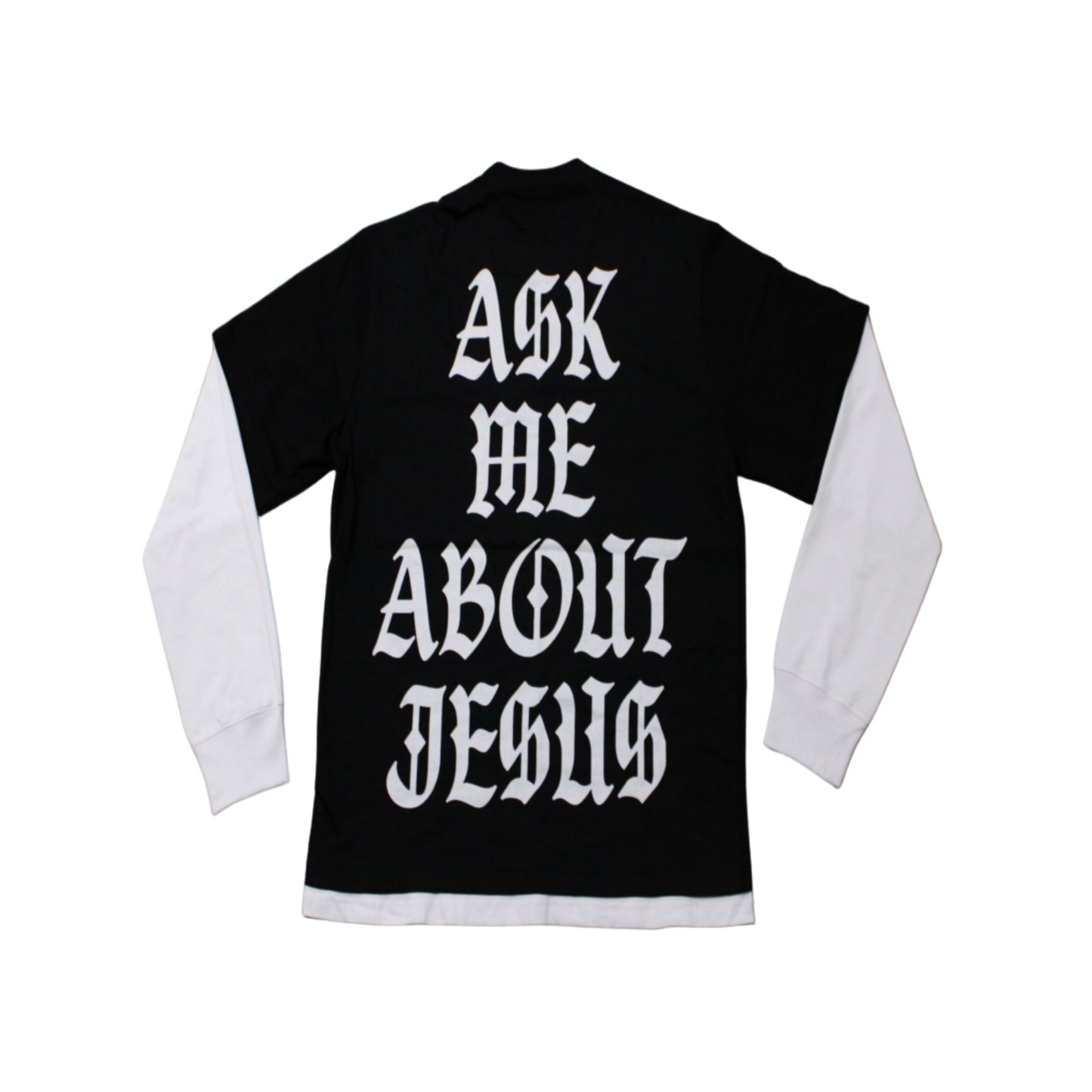 "ASK ME ABOUT JESUS" LONG SLEEVE T-SHIRT