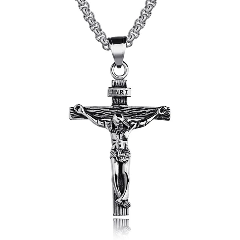 Jesus Cross Necklace (Stainless Steel)