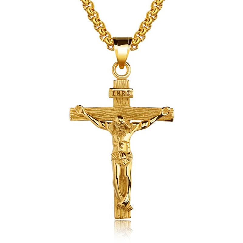Jesus Cross Necklace (Stainless Steel)