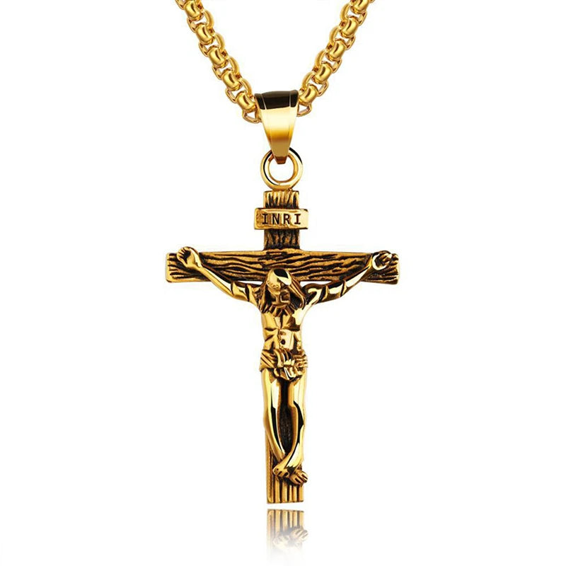 Jesus Cross Necklace (Stainless Steel)