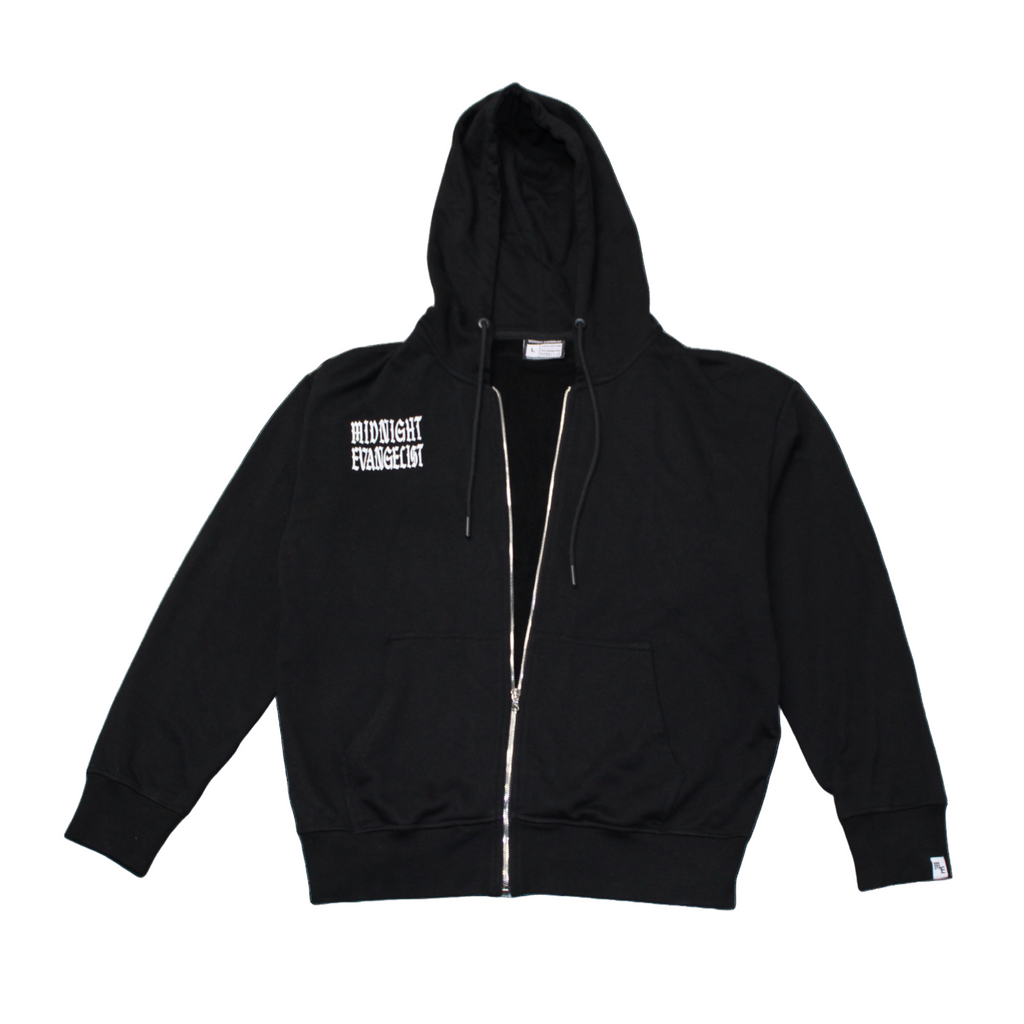 "ASK ME ABOUT JESUS" ZIP-UP HOODIE